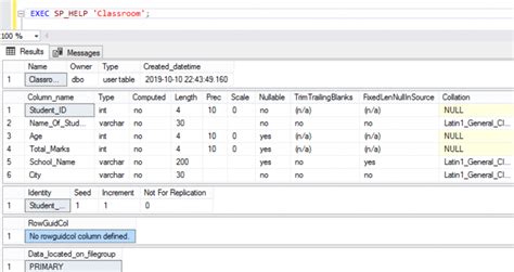 Image result for Display Table Structure in SQL