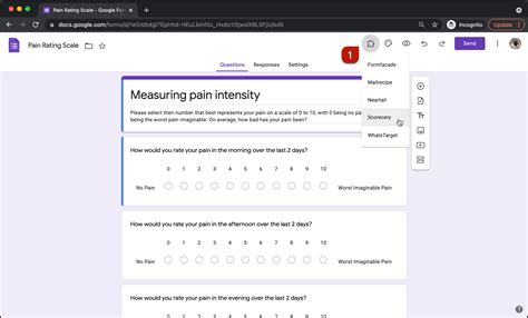 Image result for Linear Scale in Google Forms