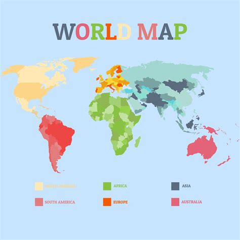 Image result for World Map Continents with Countries