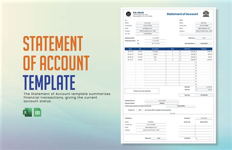 Image result for Blank Account Statement Template Excel