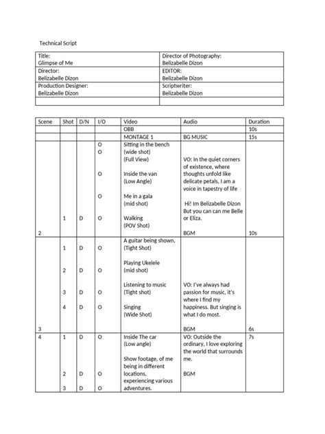 Toradh íomhá ar Technical Demo Script
