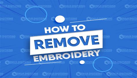 Image result for How to Remove Embroidery