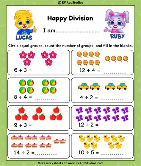 Image result for Beginning Division Worksheets Free