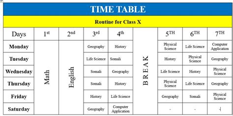 Image result for Create Time Table in WRD
