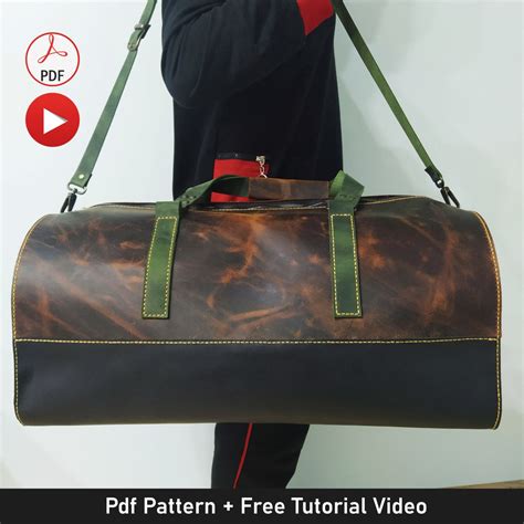 Toradh íomhá ar Leather Duffle Bag Pattern