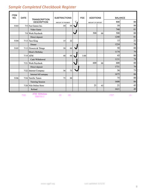 Afbeeldingsresultaten voor Checkbook Reconciliation Worksheet