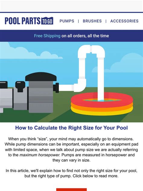 Image result for Pool Pump Size Chart