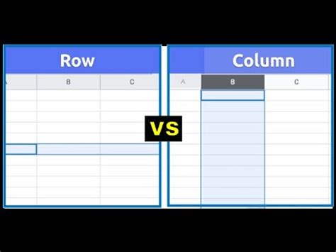 Difference Between Row and Column Excel に対する画像結果