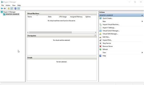Virtual Machine Manager Console に対する画像結果