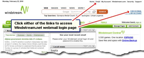 Windstream Email Home ಗಾಗಿ ಇಮೇಜ್ ಫಲಿತಾಂಶ