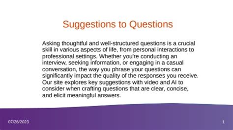 Image result for A Few Suggestions