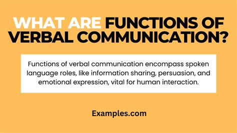 Image result for Examples of Verbal Communication
