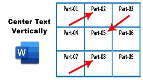 Image result for How to Middle Text in Word Table