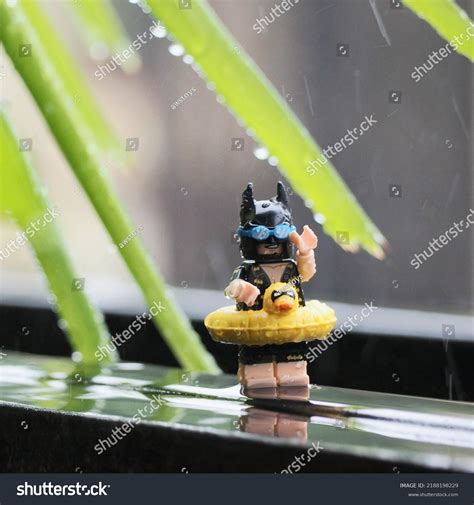 Minifigure Batman Lego Brick Roblox Toy Stock Photo 2188198229 ...