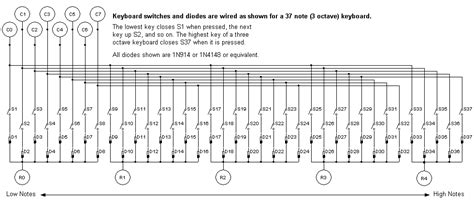 Image result for Keyboard Matrix with Diode Wiring-Diagram