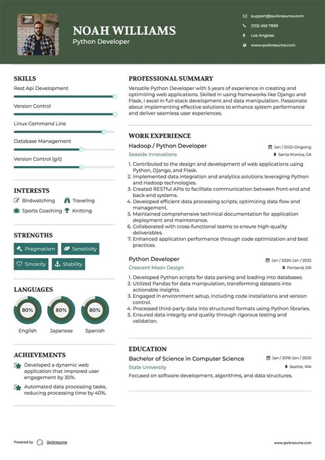 Afbeeldingsresultaten voor Python Resume