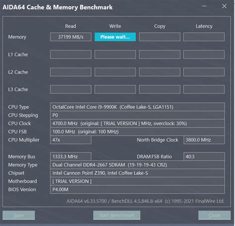 Toradh íomhá ar Benchmark AIDA64 CPU