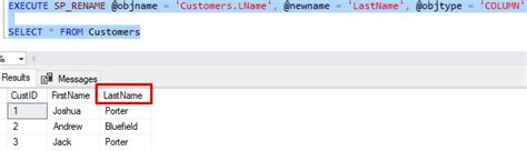 Image result for How to Update Column Name in SQL