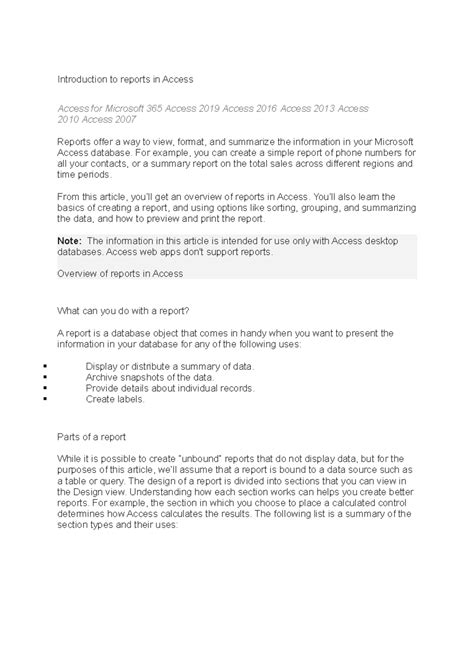 Image result for How to Create a Report in Access