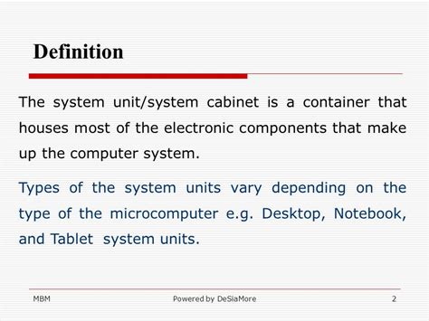 Toradh íomhá ar System Unit Computer Definition