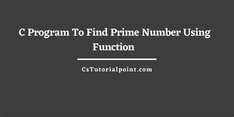 Image result for Write a Program for Prime Number in C