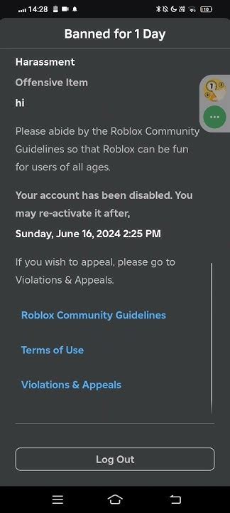 Image result for Roblox Hi Ban Note