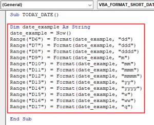 Image result for VBA Code Date Format