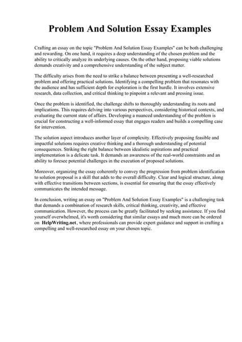 Image result for Problem Solution Essay Format