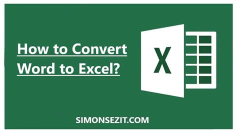 Easy Way to Convert Word File to Excel に対する画像結果