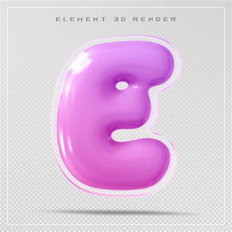 Image result for E in 3D Bubble Writing