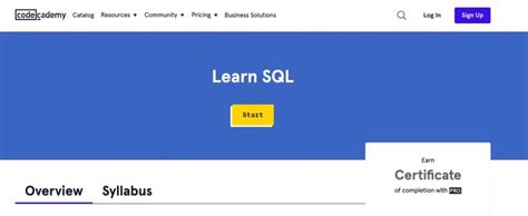Codecademy SQL に対する画像結果