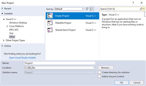 Image result for Open .Net Projct Visual Studio but Empty