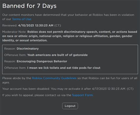 Roblox Ban Days に対する画像結果
