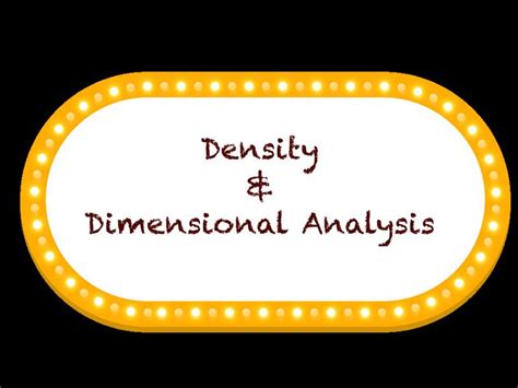 Image result for Density Dimensional Analysis