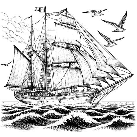 Sailboat coloring page Lulu Pages