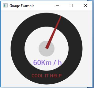 Toradh íomhá ar Gauge Chart JavaFX