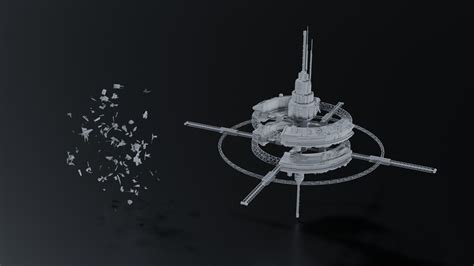 Image result for Damaged Space Station 3D Model