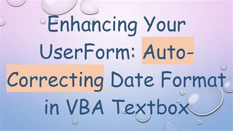 Afbeeldingsresultaten voor Data Format in Userform VBA