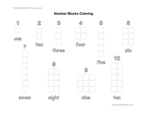 Number Blocks for Coloring に対する画像結果