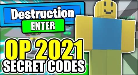 Toradh íomhá ar Codes for Destruction Sim Roblox 2020
