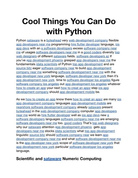Image result for Cool Things You Can Do in Python