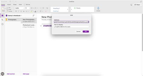 Toradh íomhá ar Paste Options in OneNote
