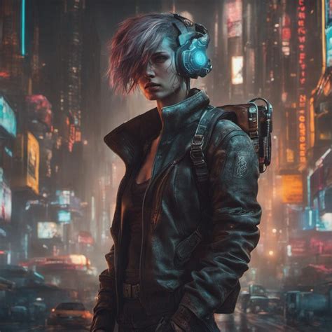 Cyberpunk Character Portrait by PromptedPixels on DeviantArt