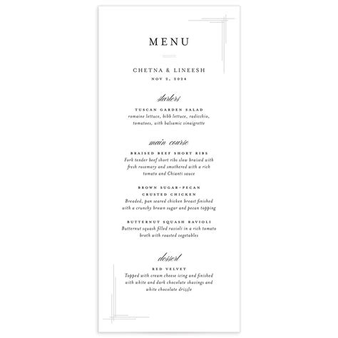 Image result for Menu Like a Script