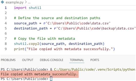 Toradh íomhá ar How to Copy Python Code