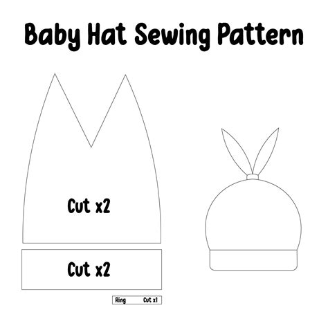 Image result for Free Printable Sewing Patterns Baby Hat