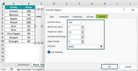 Microsoft Excel Scroll Bar に対する画像結果