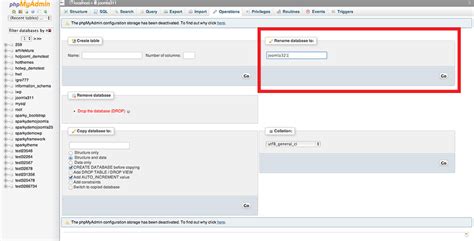 Rename Database in phpMyAdmin に対する画像結果