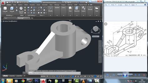 Contoh Gambar AutoCAD Printilan 3D に対する画像結果