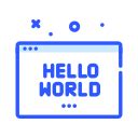 Image result for Hello World Icon